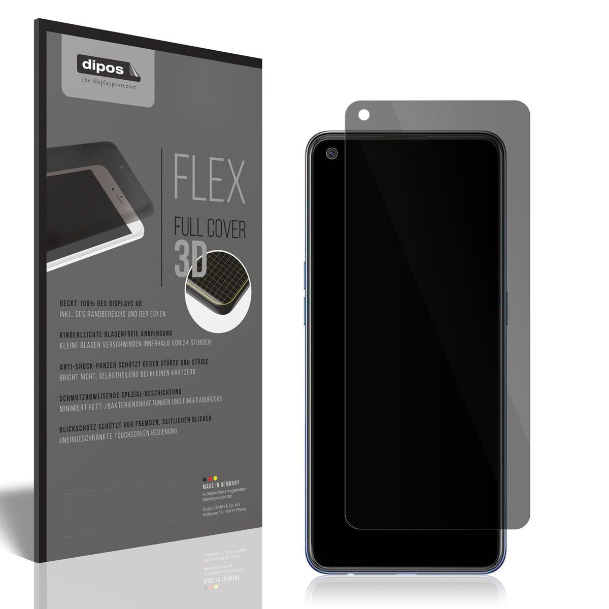 Full Cover Privacy Blickschutzfolie für Oppo F19