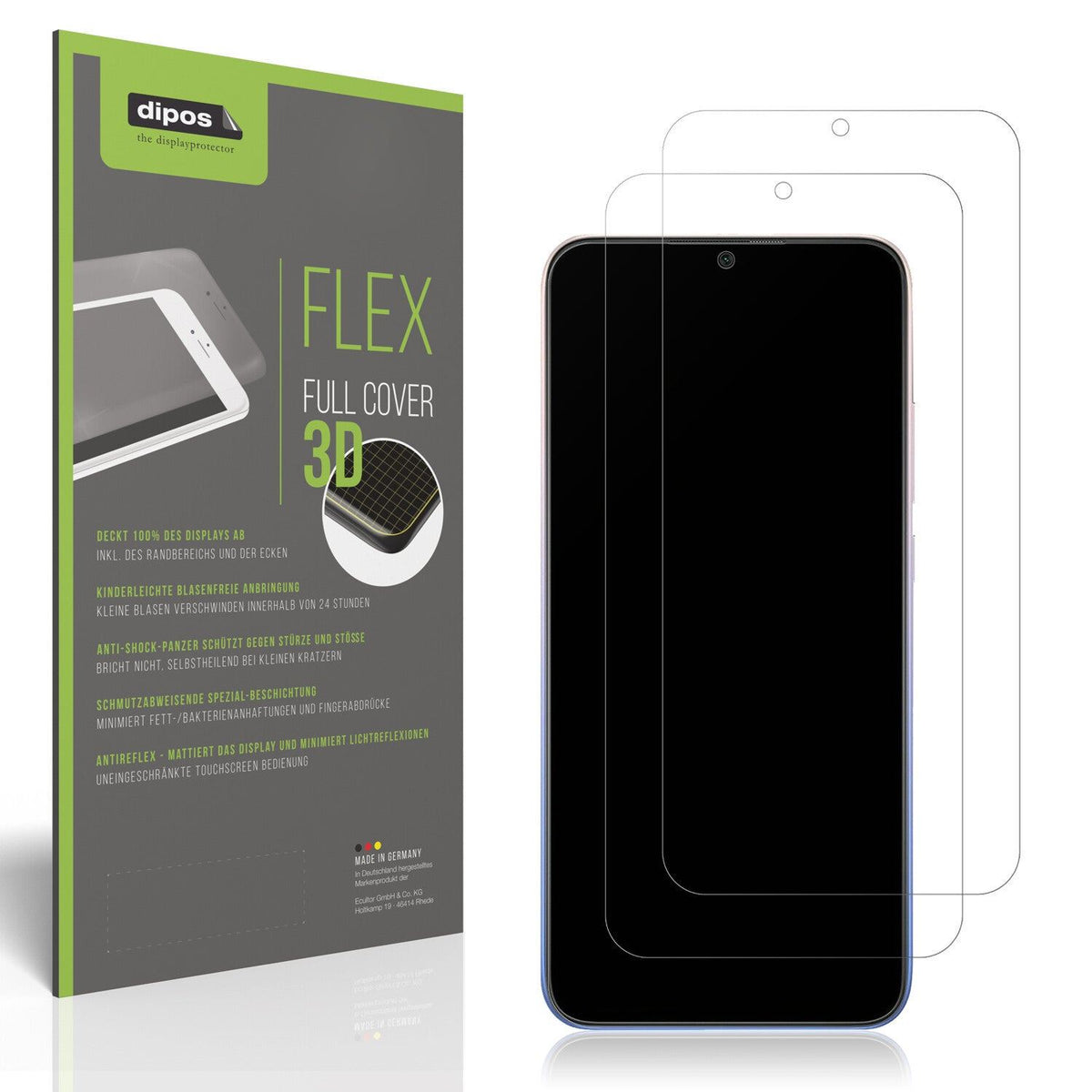 2x Full Cover Schutzfolie matt für Xiaomi Redmi 9 Activ