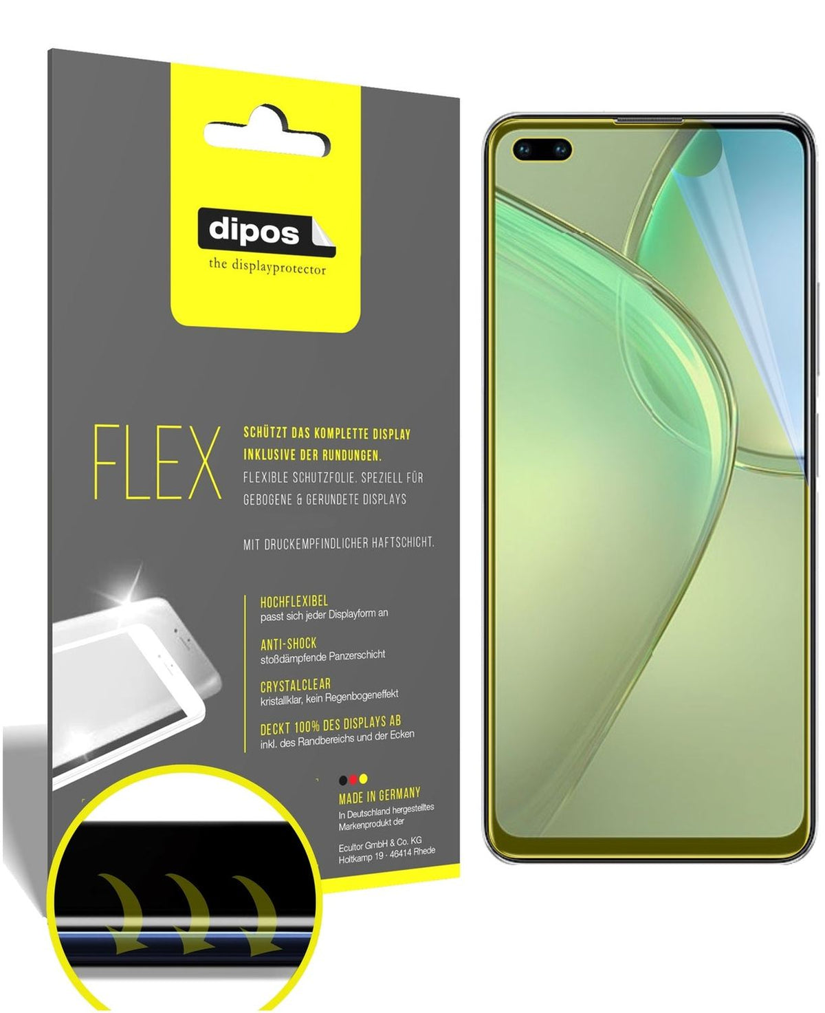 2x 3D Full Cover Schutzfolie für Infinix Zero 8