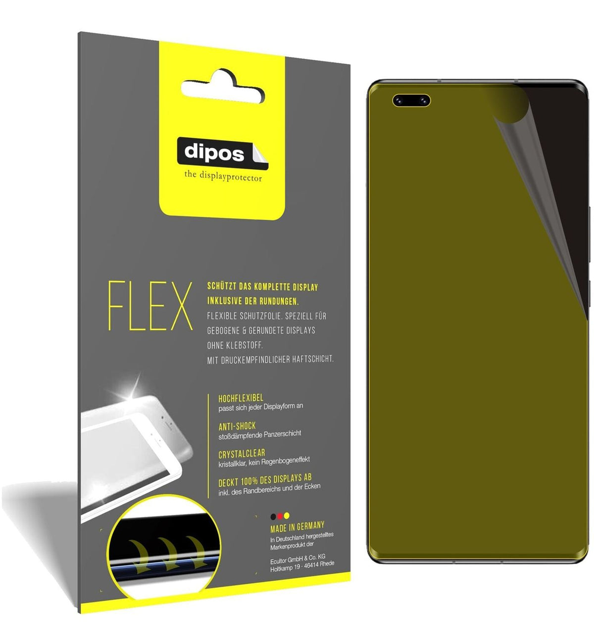 2x 3D Full Cover Schutzfolie für Honor V40