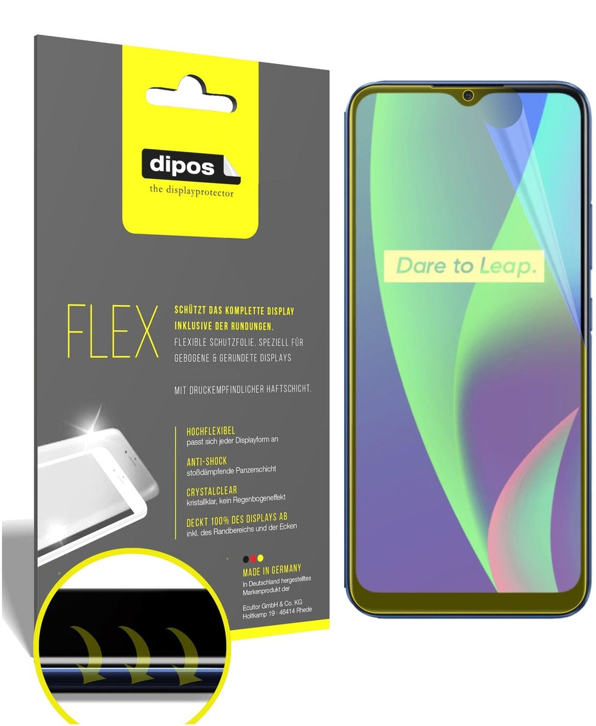 2x 3D Full Cover Schutzfolie für Oppo Realme C15