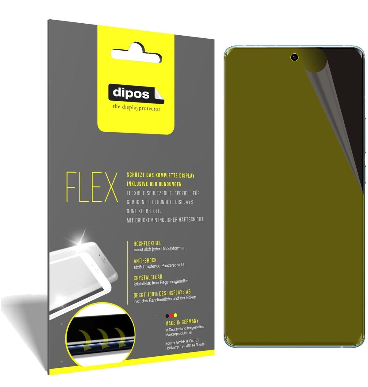 2x 3D Full Cover Schutzfolie für Vivo X60 Pro Plus