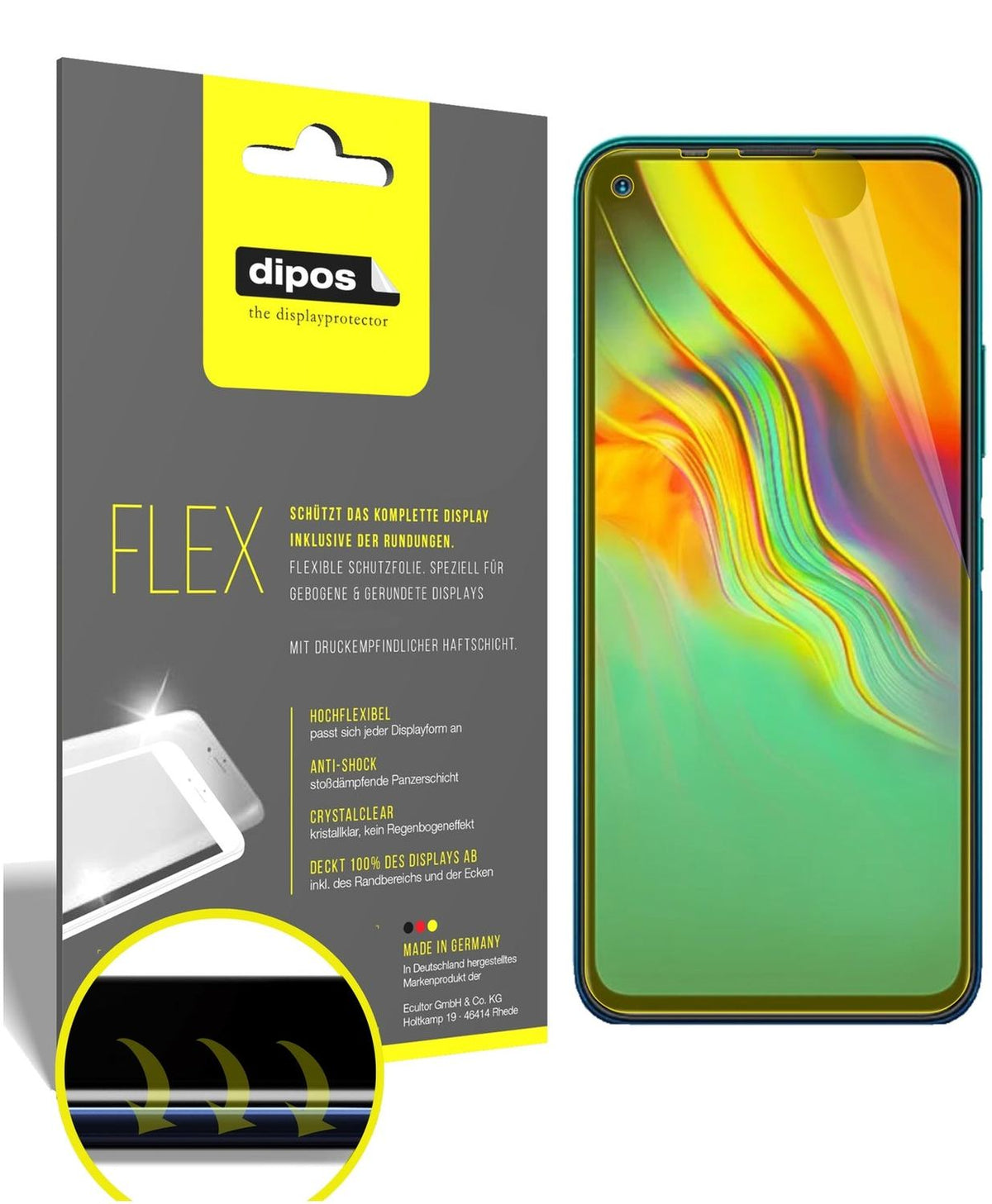 2x 3D Full Cover Schutzfolie für Infinix Note 7 Lite