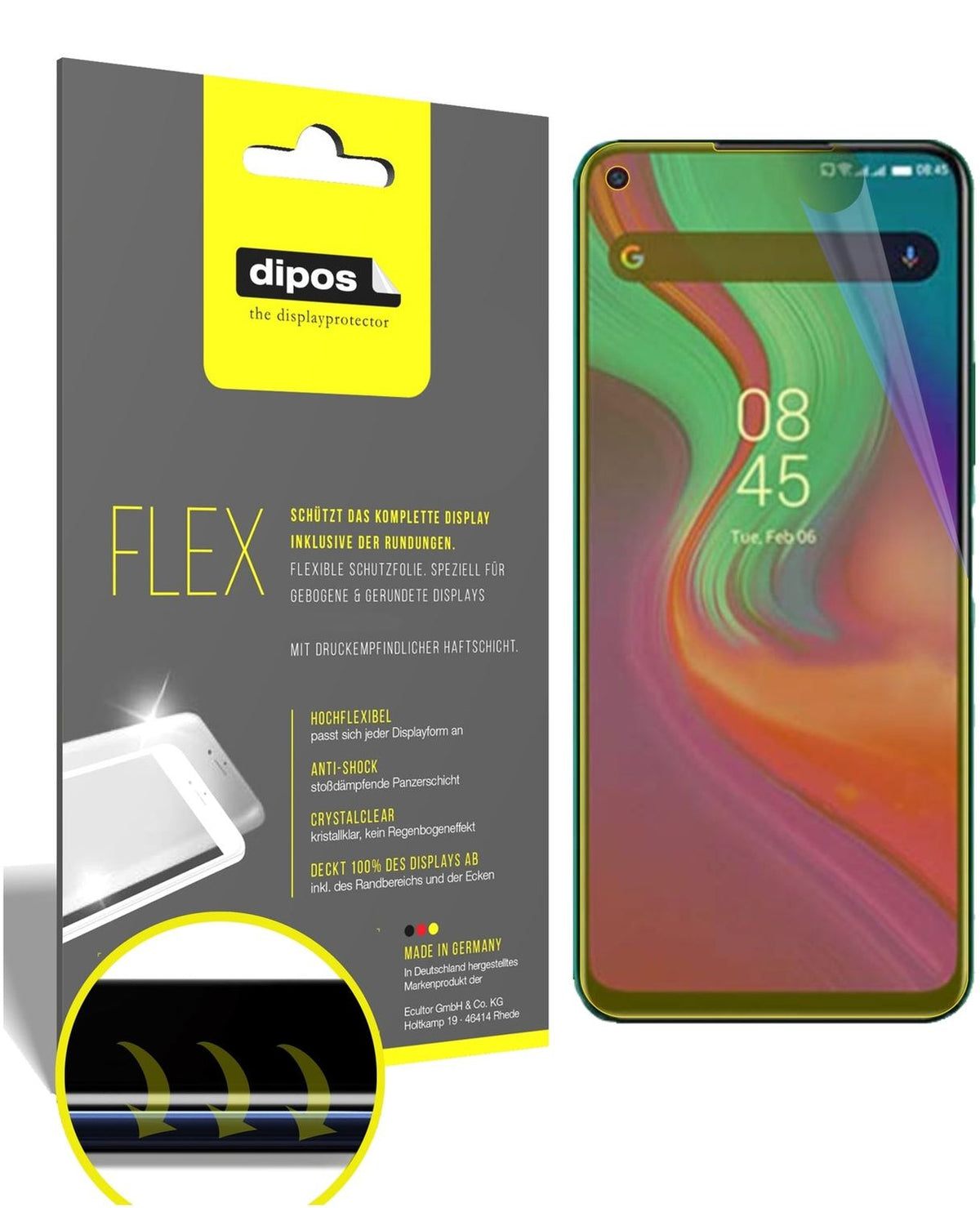 2x 3D Full Cover Schutzfolie für Infinix Note 7