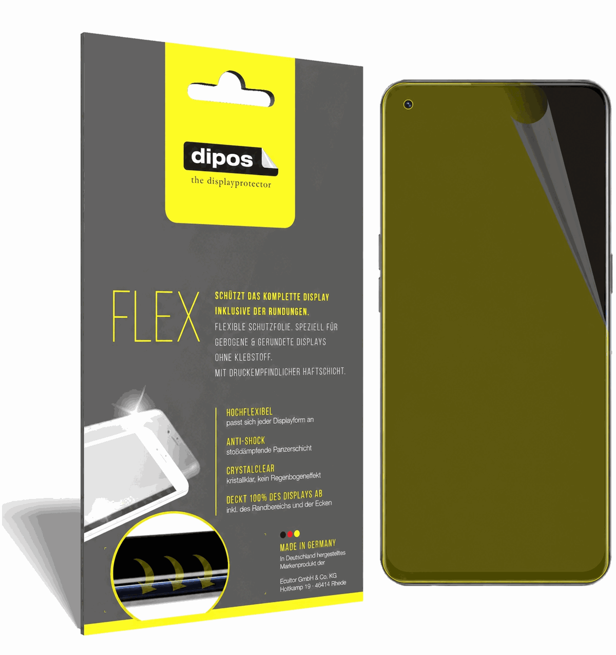 2x 3D Full Cover Schutzfolie für OPPO K9 Pro 5G
