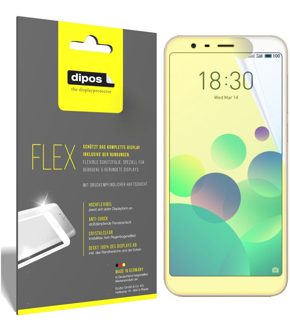2x 3D Full Cover Schutzfolie für Meizu M8C