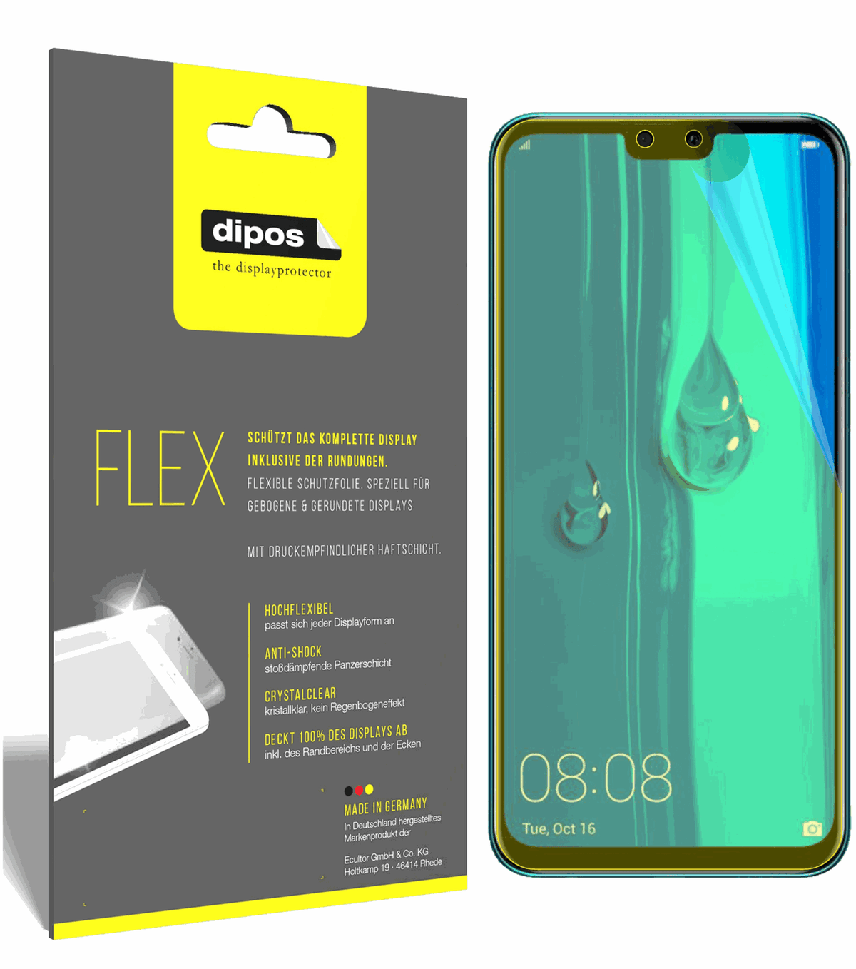 3x 3D Full Cover Schutzfolie für Huawei Y9 (2019)