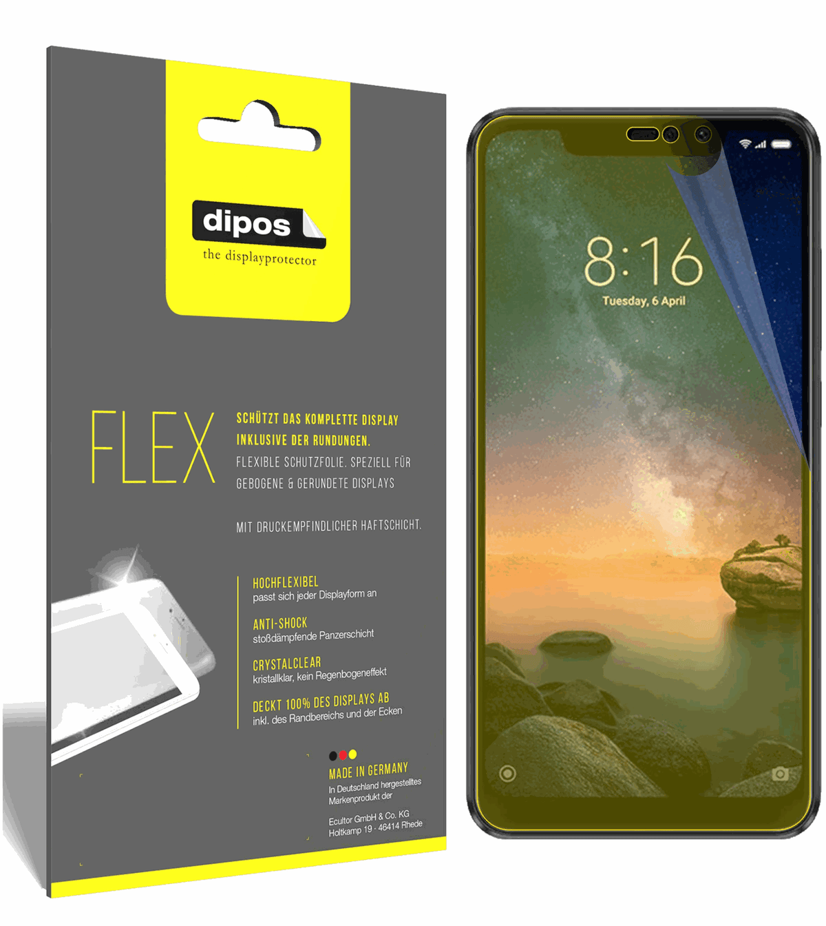 3x 3D Full Cover Schutzfolie für Xiaomi Redmi Note 6 Pro