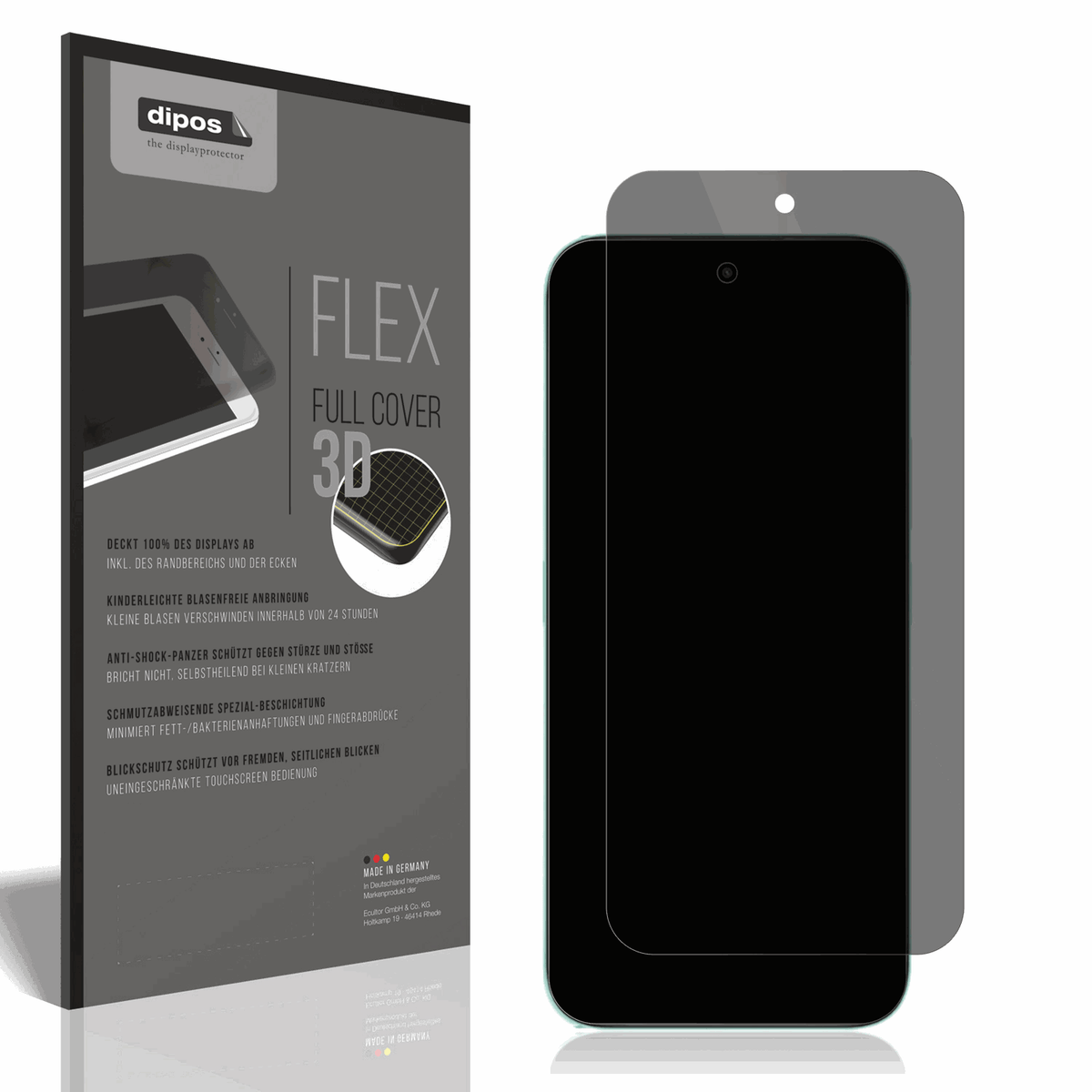 Full Cover Privacy Blickschutzfolie für Oppo A5i Pro