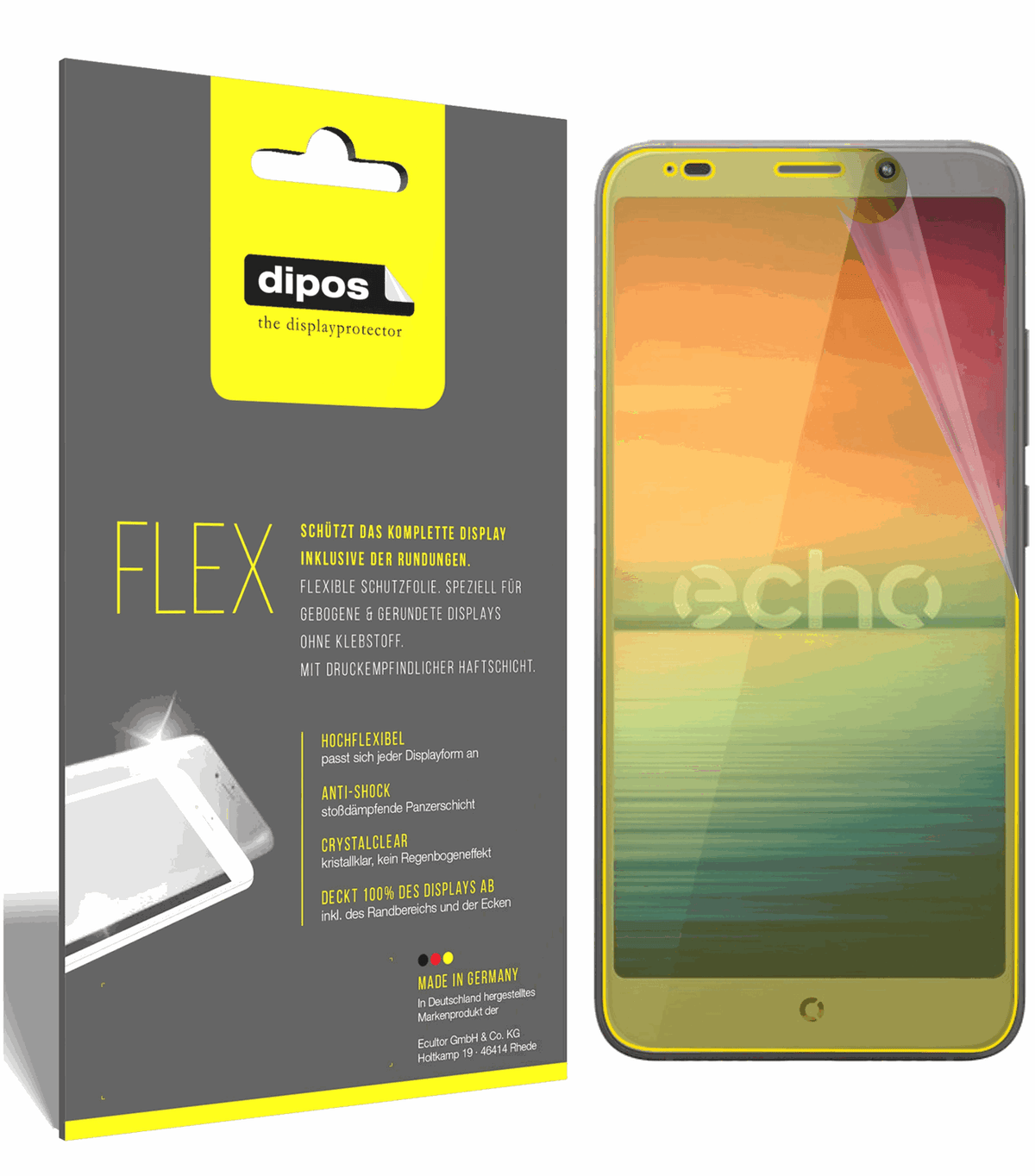3x 3D Full Cover Schutzfolie für Echo Horizon Lite