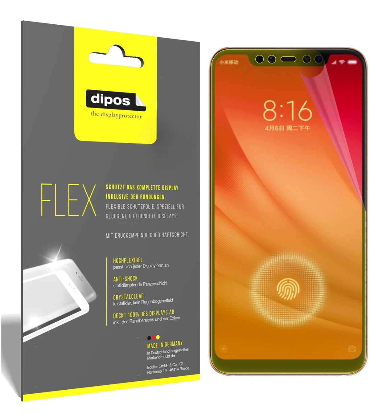 2x 3D Full Cover Schutzfolie für Xiaomi Mi 8 Pro