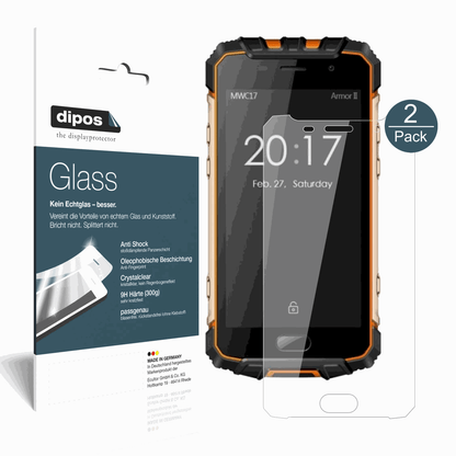 2x 9H Schutzfolie für Ulefone Armor 2 Panzerfolie
