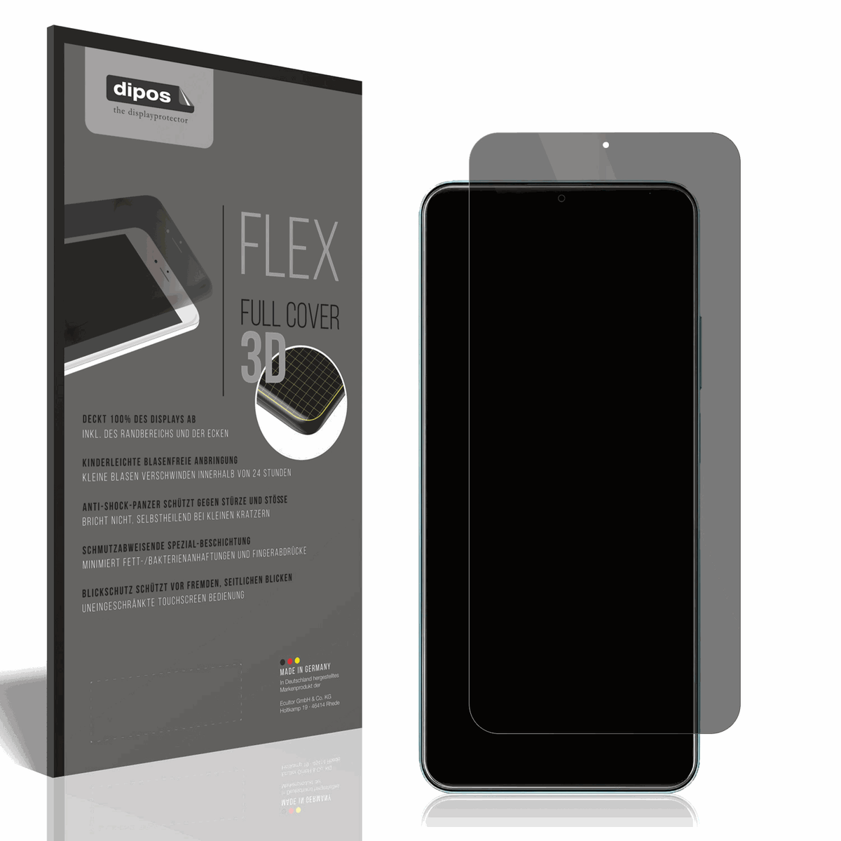 Full Cover Privacy Blickschutzfolie für Realme Note 50