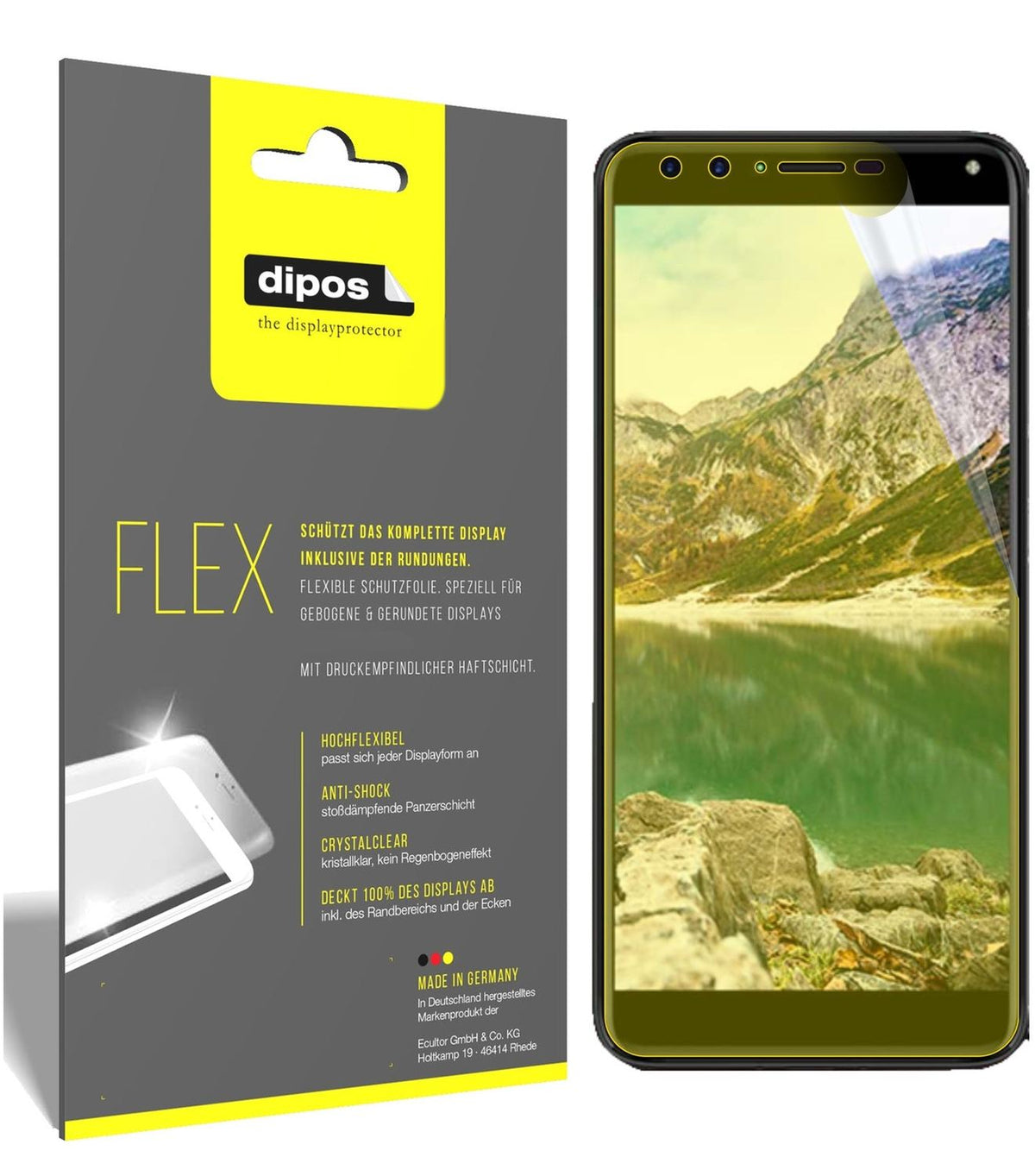 2x 3D Full Cover Schutzfolie für Cherry Mobile Flare S6 Plus