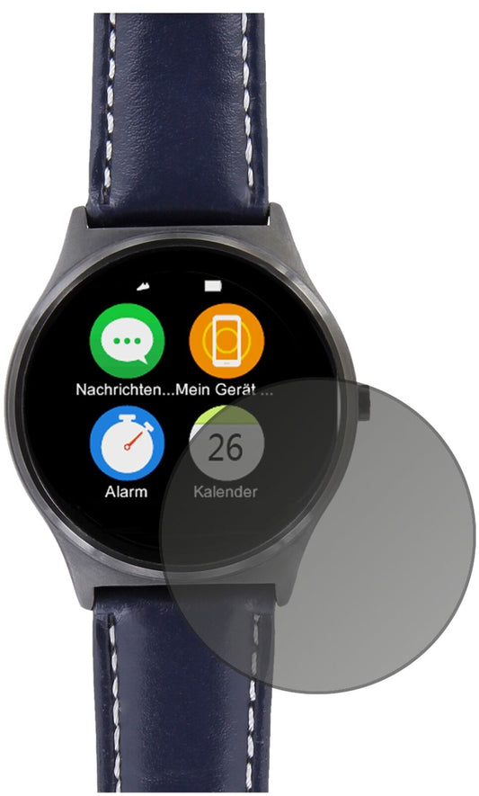 Blickschutzfolie von dipos passend für Uhr 25.5 mm Durchmesser, präziser Zuschnitt und blasenfrei montiert