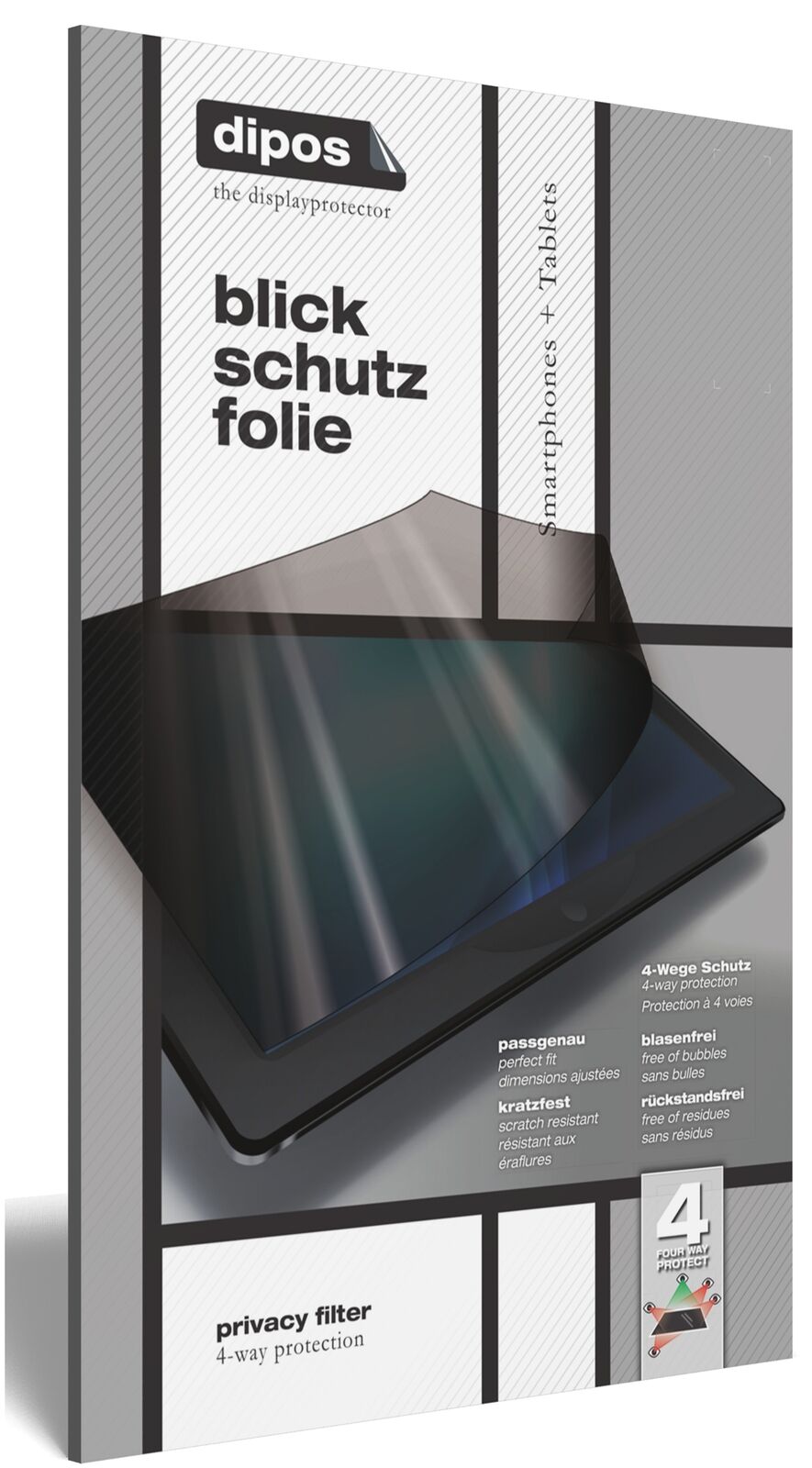 dipos Displayschutz für Amazon Fire HD 10 Plus (2021), mattierte Oberfläche, Blickschutzfilter und perfekter Passform