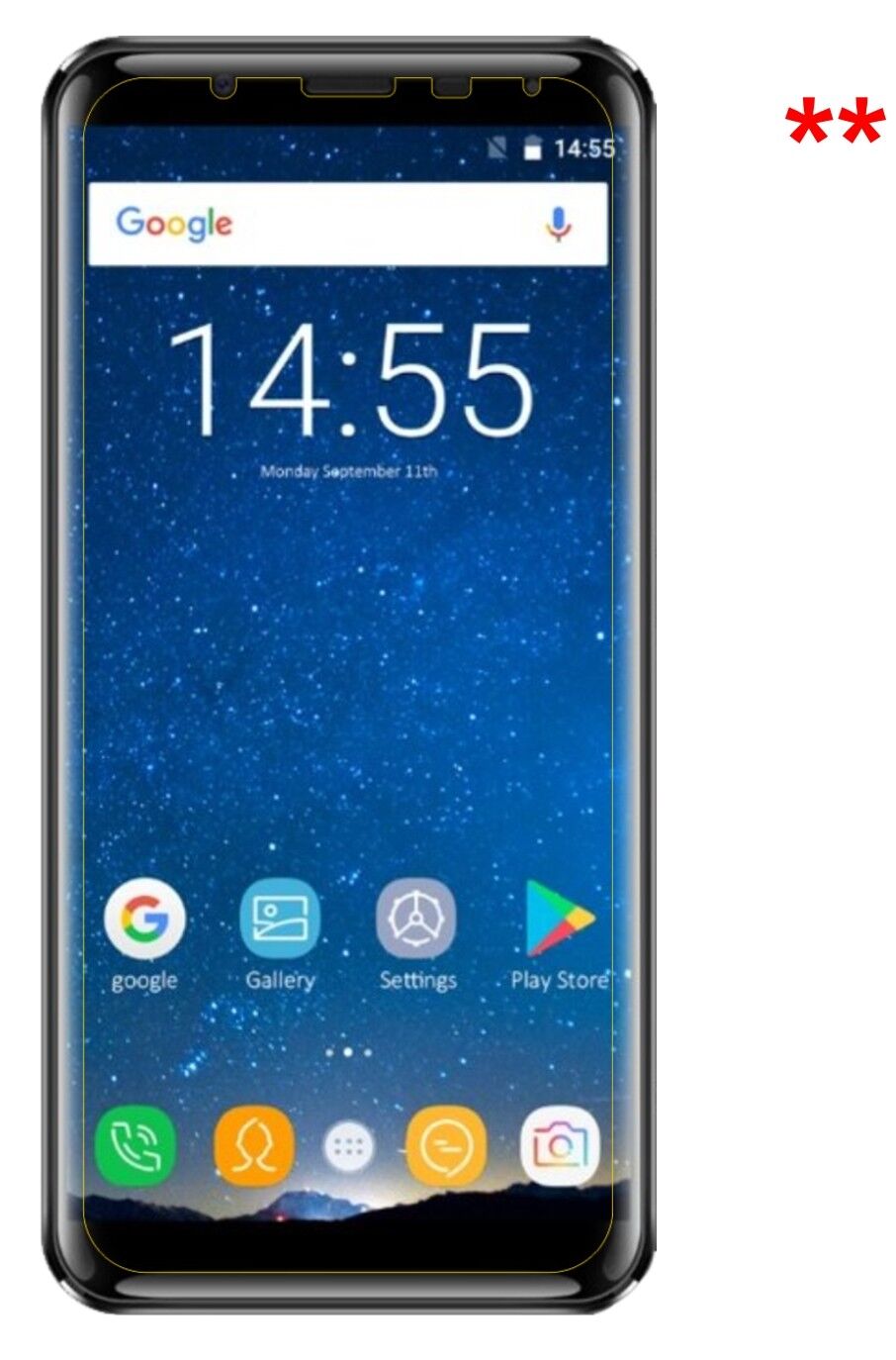 Privatsphäre-Schutz durch Sichtschutz-Folie passend zugeschnitten für Oukitel K5000