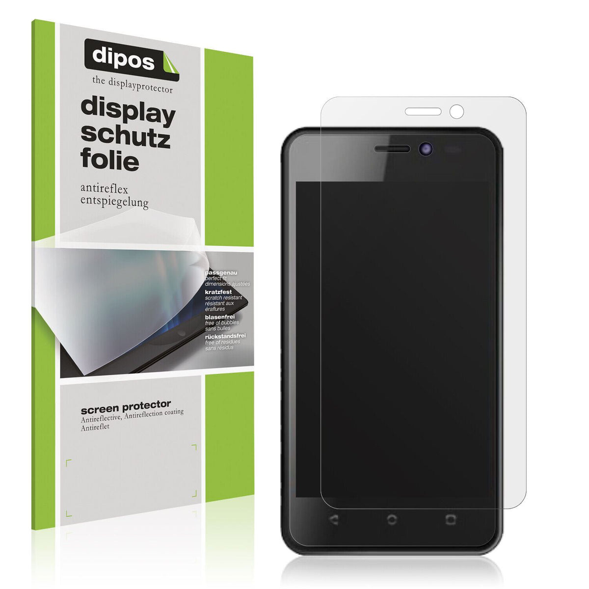 Matte Displayschutzfolie von dipos passend für Krip K4m, präziser Zuschnitt und blasenfrei montiert