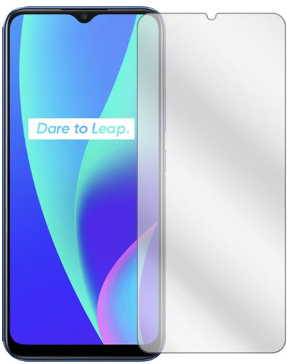 OppoRealme C15 mit aufgebrachter dipos Displayschutzfolie, glasklare Darstellung ohne Einschränkungen
