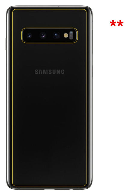 Dünne und klare Folie passend zugeschnitten für Samsung Galaxy S10 Plus Rückseite