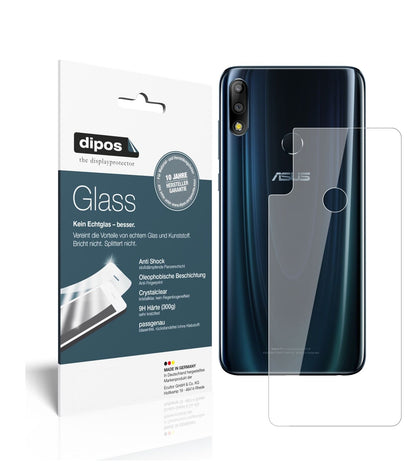 1x 9H Schutzfolie für Asus ZenFone Max Pro (M2) Rückseite Panzerfolie