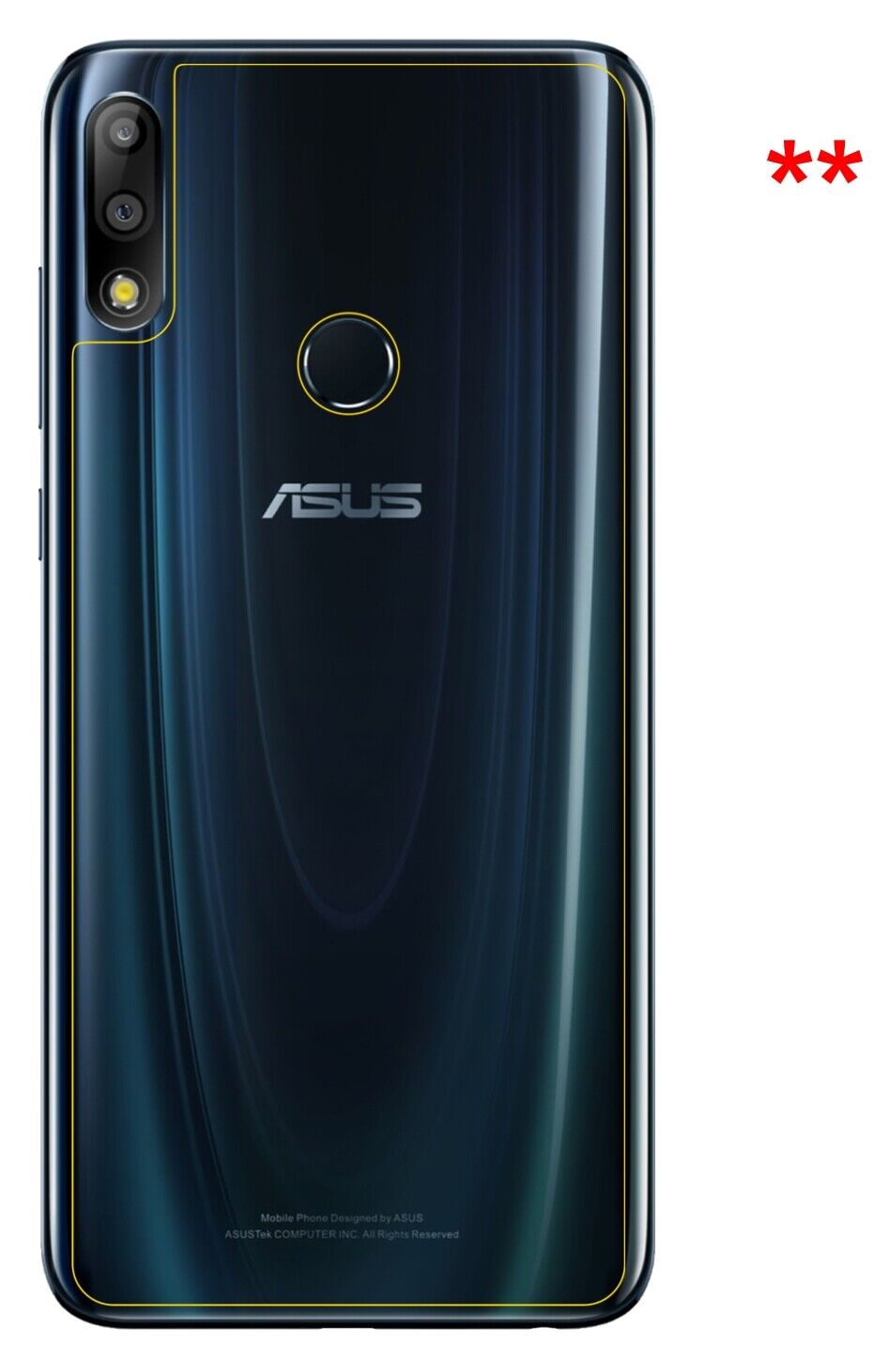 Dünne und klare Folie passend zugeschnitten für Asus ZenFone Max Pro (M2) Rückseite