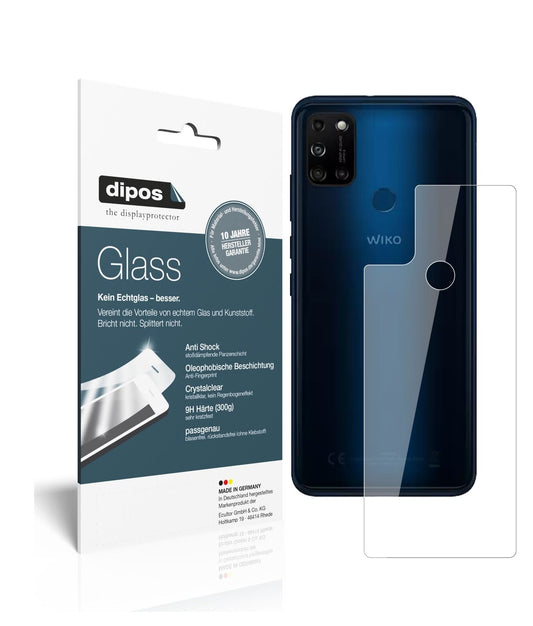 Klare Displayschutzfolie von dipos passend für Wiko View5 Plus Rückseite, 9H kratzfest und blasenfrei montiert