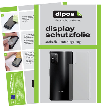 Matte Displayschutzfolie von dipos passend für Honor X10 Max Rückseite, präziser Zuschnitt und blasenfrei montiert