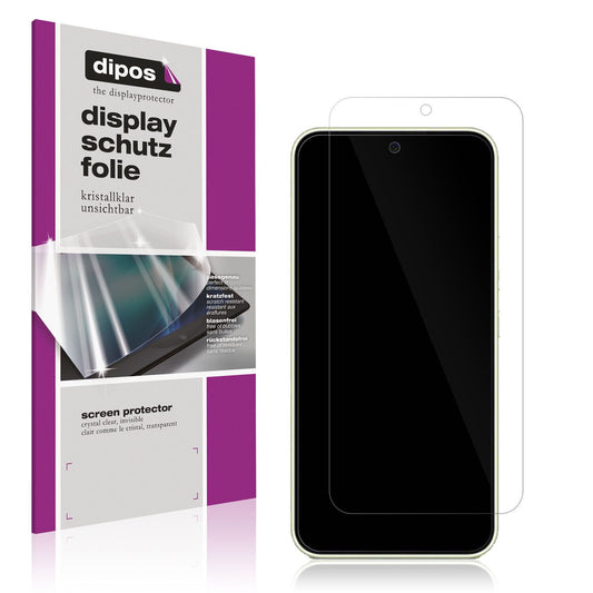 Klare Displayschutzfolie von dipos passend für Samsung Galaxy A54 5G, präziser Zuschnitt und blasenfrei montiert