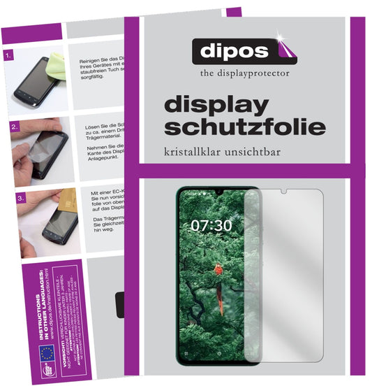 Klare Displayschutzfolie von dipos passend für Smartisan Nut Pro 3, präziser Zuschnitt und blasenfrei montiert