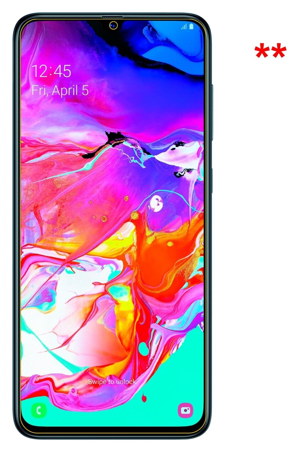 Dünne und klare Folie passend zugeschnitten für Samsung Galaxy A70