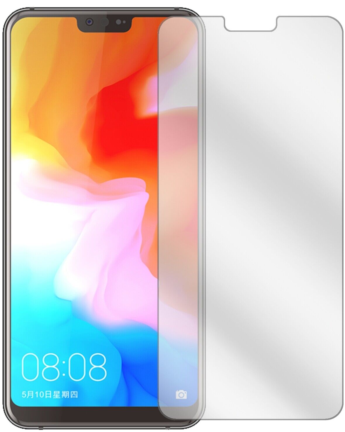 Klare Displayschutzfolie von dipos passend für Ulefone T2, präziser Zuschnitt und blasenfrei montiert