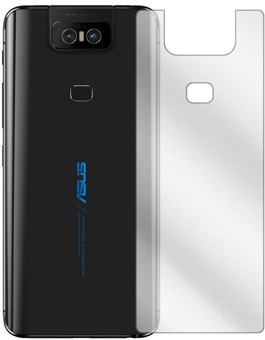 Klare Displayschutzfolie von dipos passend für Asus Zenfone 6 (ZS630KL) Rückseite, präziser Zuschnitt und blasenfrei montiert