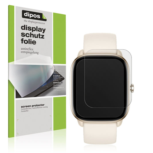 Matte Displayschutzfolie von dipos passend für Amazfit GTS 4 mini, präziser Zuschnitt und blasenfrei montiert