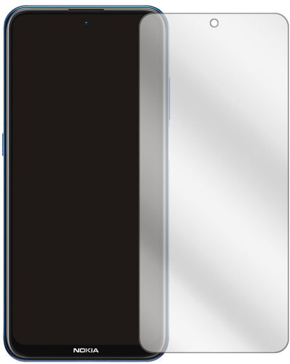 NokiaX20 mit aufgebrachter dipos Displayschutzfolie, glasklare Darstellung ohne Einschränkungen