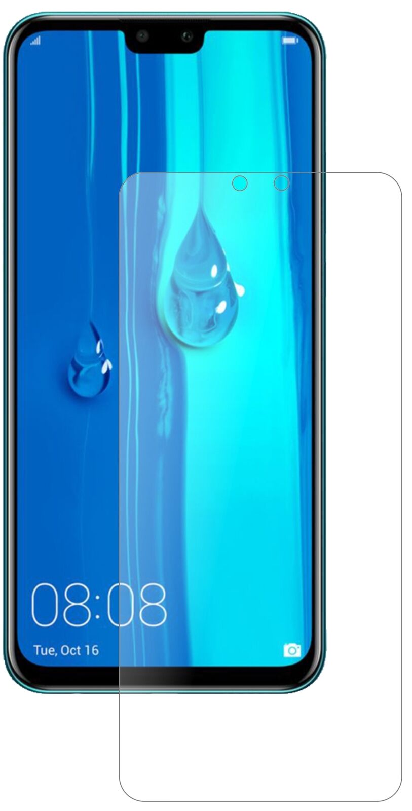 Matte Displayschutzfolie von dipos passend für Huawei Enjoy 9 Plus, 9H kratzfest und blasenfrei montiert