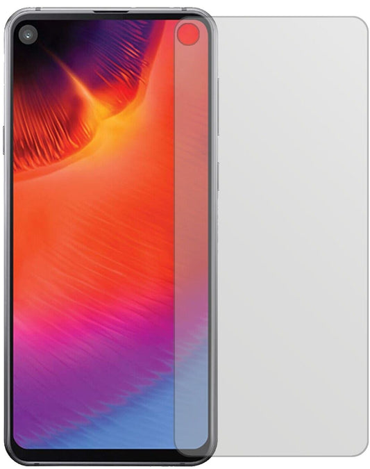 Matte Displayschutzfolie von dipos passend für Samsung Galaxy A8s, präziser Zuschnitt und blasenfrei montiert