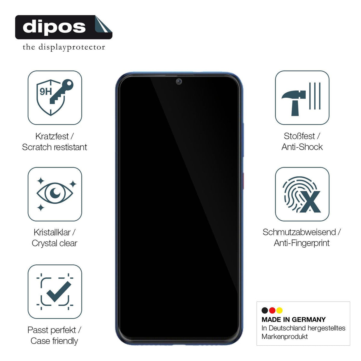 Displayschutz hergestellt in Deutschland, höchste Qualität made in Germany
