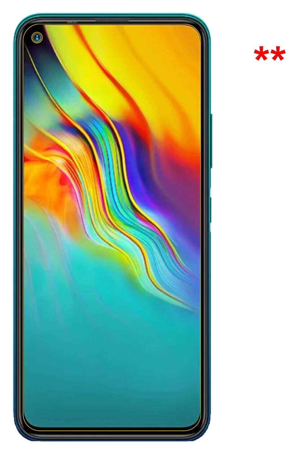 dipos Displayschutz für Infinix Note 7 Lite, transparente Oberfläche, perfekte Passform auch für die Rundungen