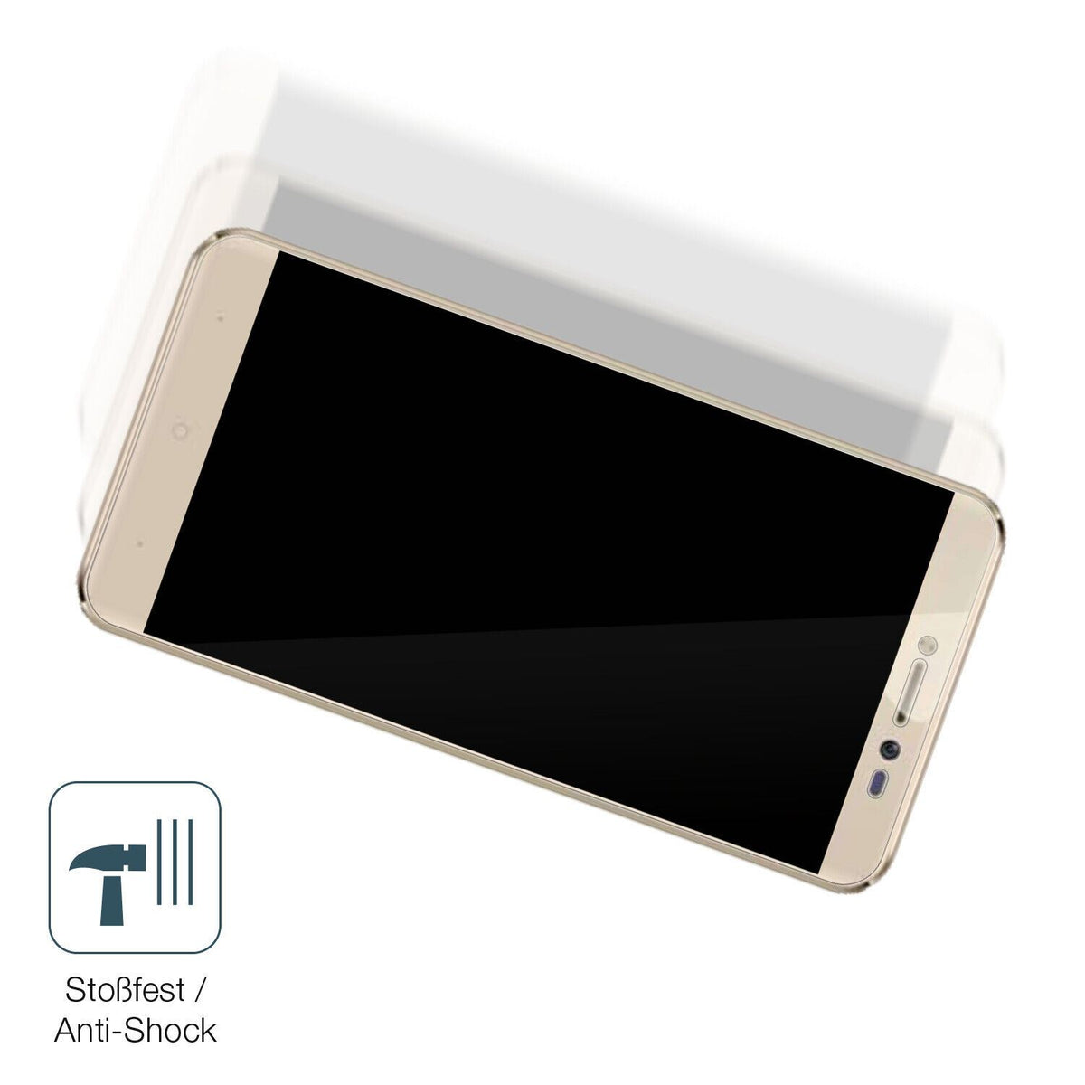 Schutz gegen Kratzer auf dem Symphony i10 Plus Glas durch Schlüssel, Stöße gegen die Tischkante oder Stürze