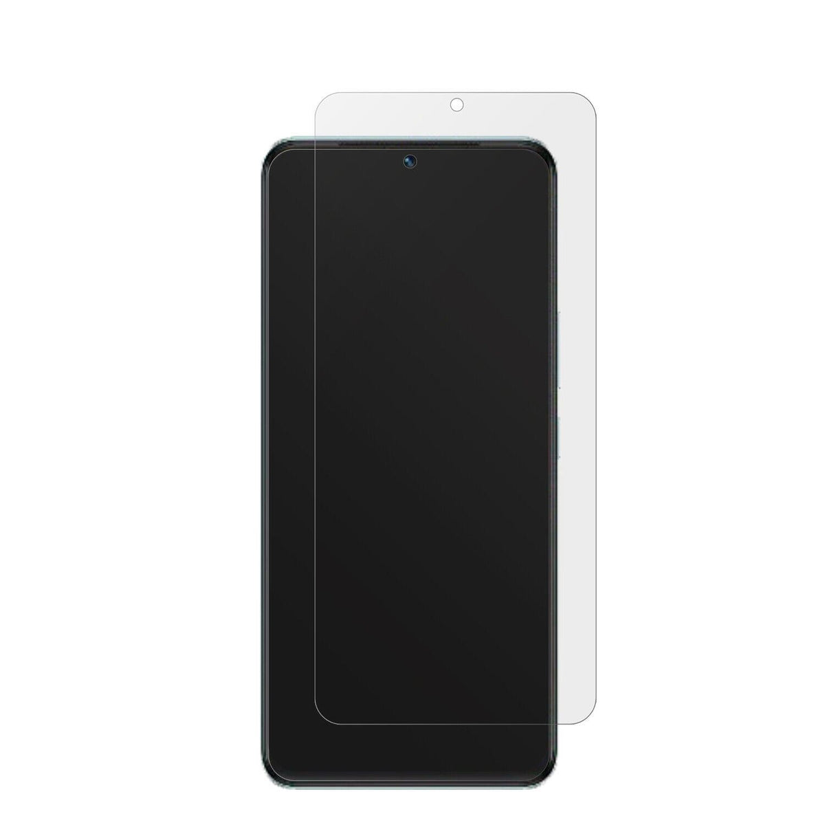 VivoT1 Pro 5G mit aufgebrachter dipos Displayschutzfolie, die lästige Fingerabdrücke minimiert