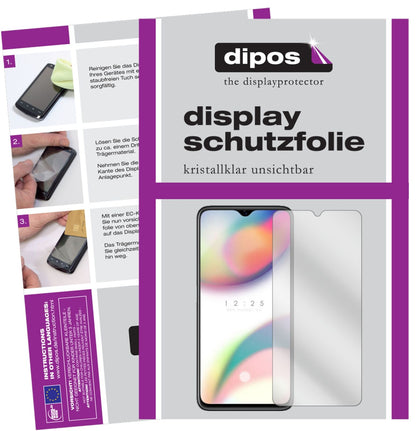 OppoReno Z mit aufgebrachter dipos Displayschutzfolie, glasklare Darstellung ohne Einschränkungen