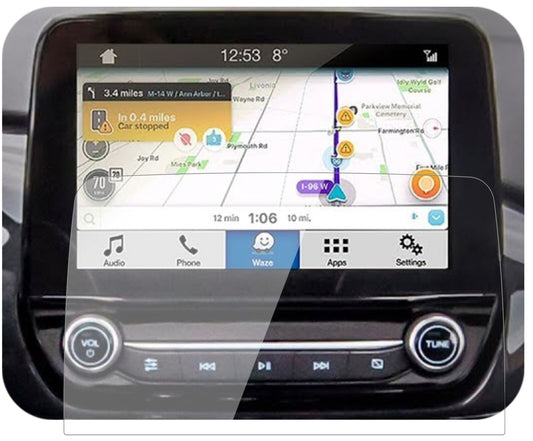 FordKuga Display (ab 2020) mit aufgebrachter dipos Flex Schutzfolie, glasklare Darstellung ohne Einschränkungen