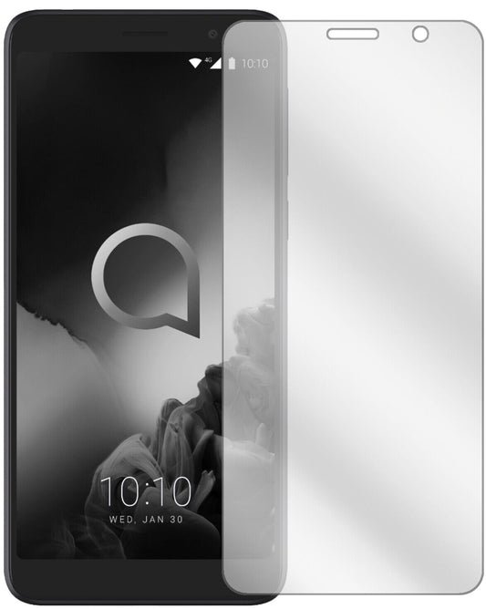 Klare Displayschutzfolie von dipos passend für Alcatel 1C (2019), präziser Zuschnitt und blasenfrei montiert