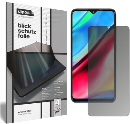 VivoY93s mit aufgebrachtem dipos Displayschutz, der seitliche Einblicke blockiert