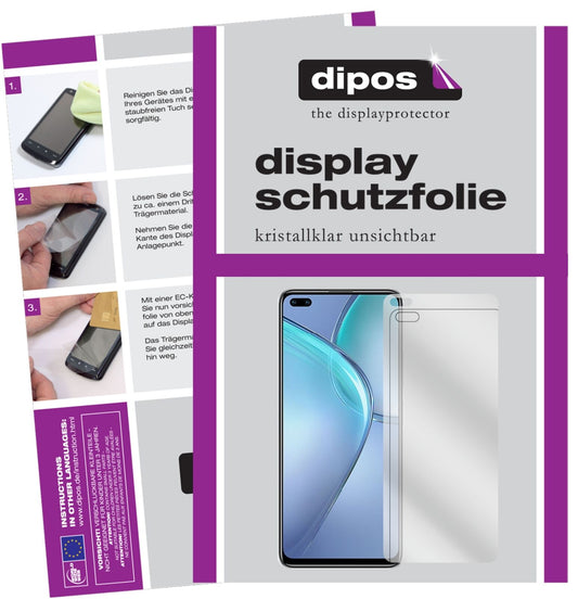 Klare Displayschutzfolie von dipos passend für Infinix Zero 8, präziser Zuschnitt und blasenfrei montiert