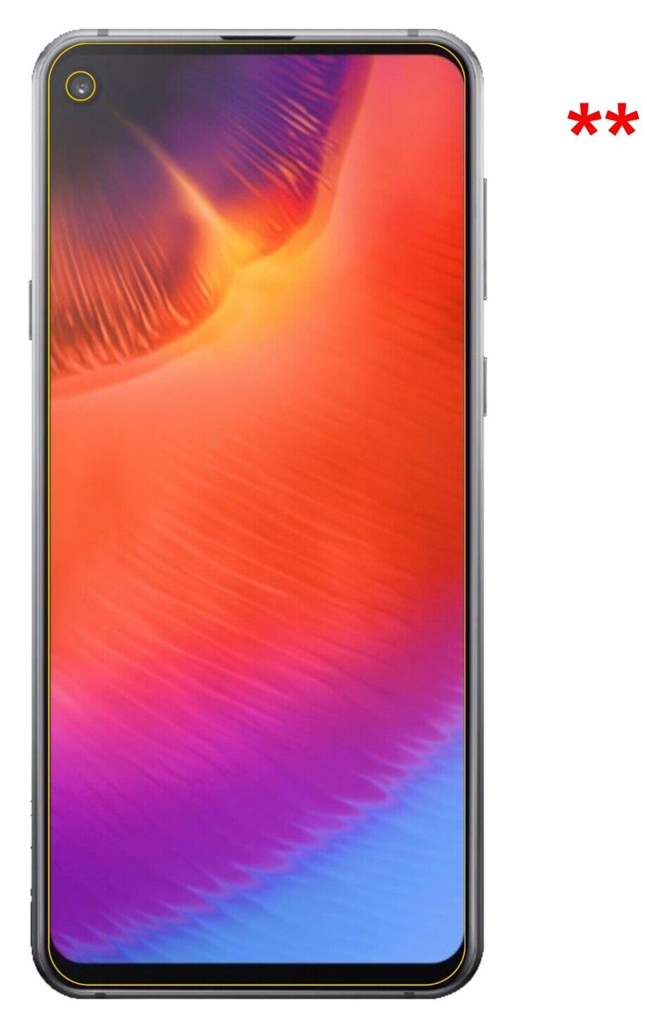 Dünne und klare Folie passend zugeschnitten für Samsung Galaxy A9 Pro (2019)