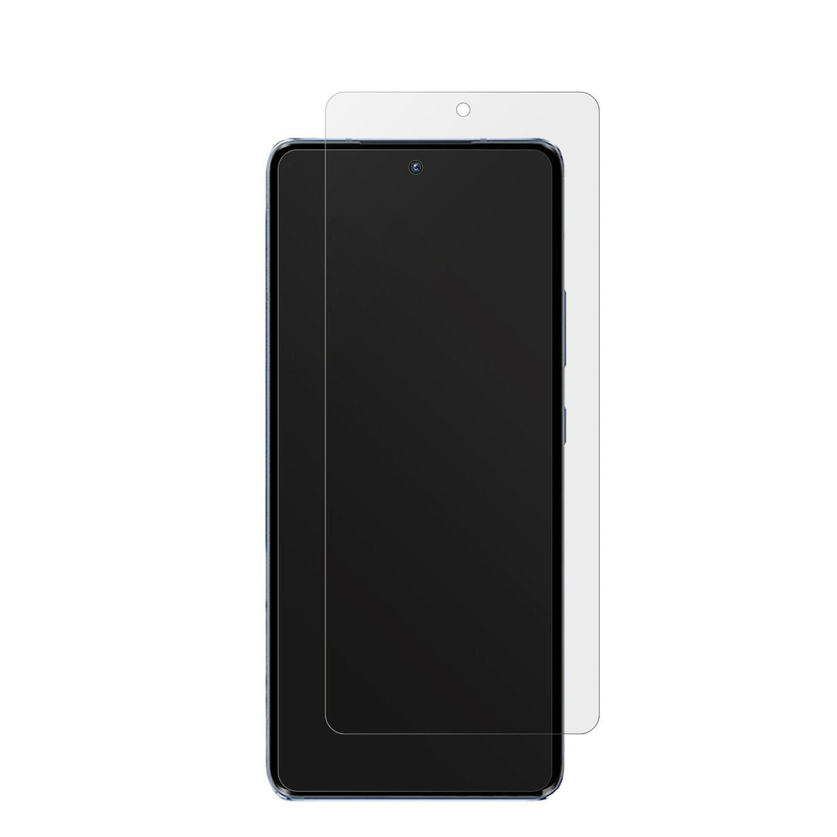MotorolaMoto S30 Pro mit aufgebrachter dipos Displayschutzfolie, die lästige Fingerabdrücke minimiert