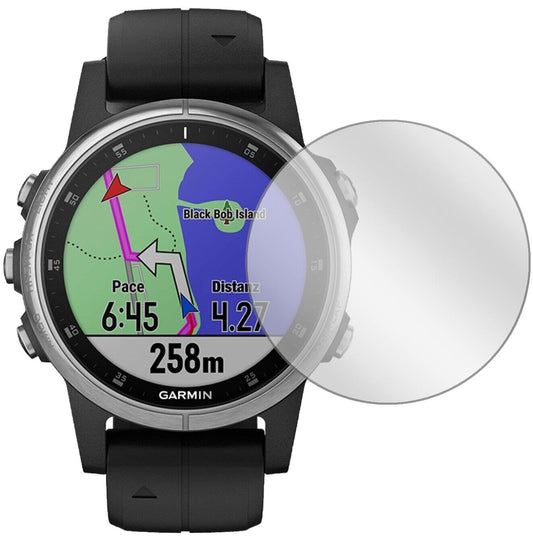 Klare Displayschutzfolie von dipos passend für Garmin fenix 5s Plus (42mm), präziser Zuschnitt und blasenfrei montiert