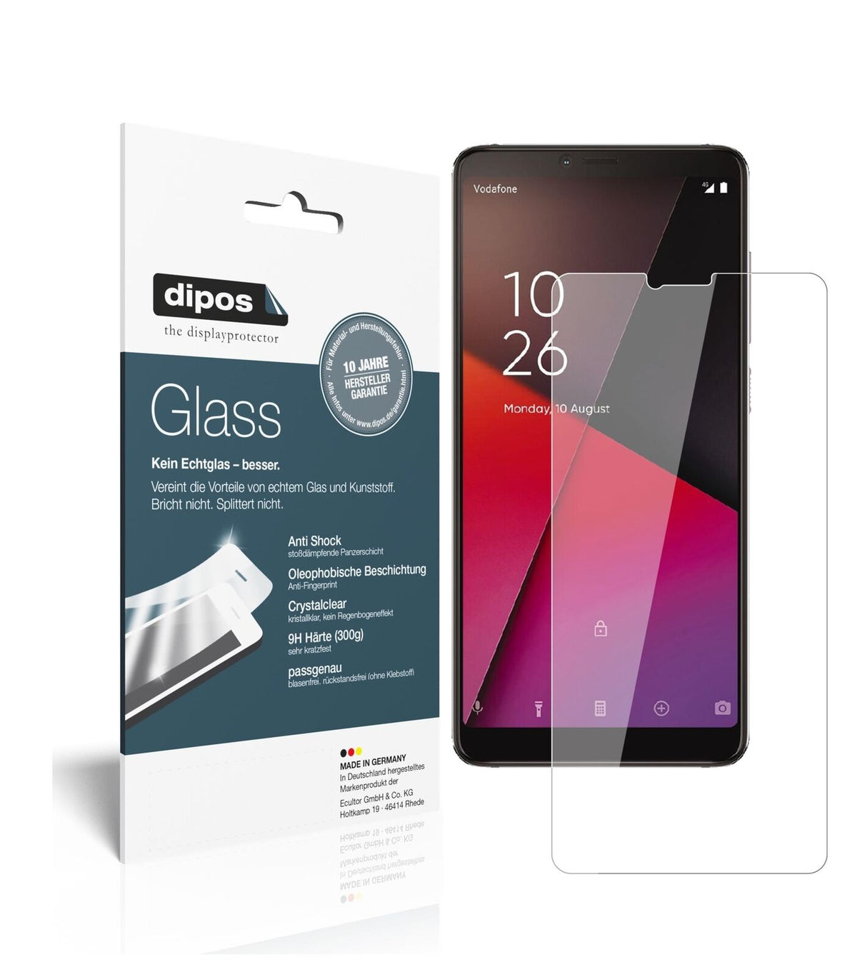 1x 9H Schutzfolie für Vodafone Smart X9 Panzerfolie